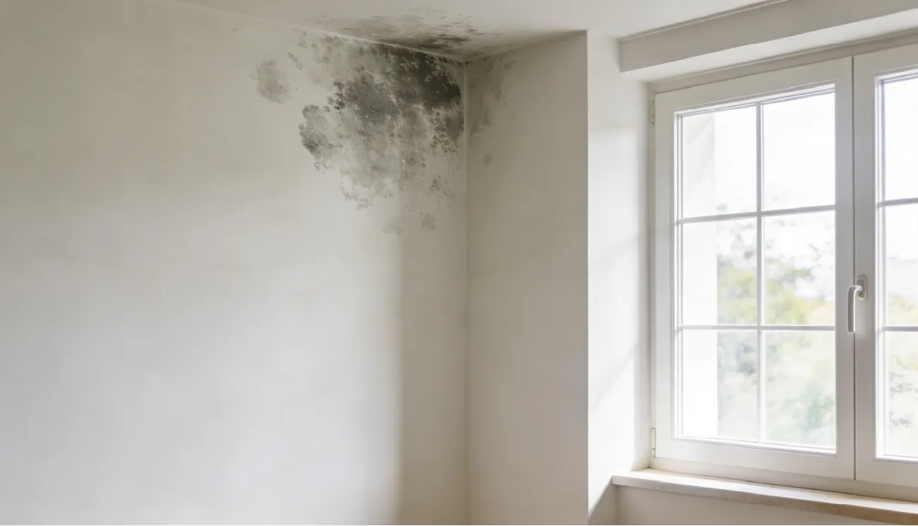 Moho en pared de vivienda en Avilés